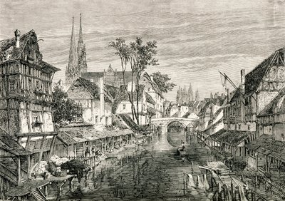 Chartres, Frankrijk, in de 19e eeuw, uit 